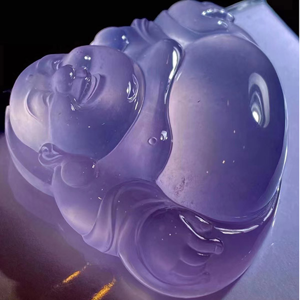玻璃紫翡翠佛公，绝对市场独一无二，收藏推荐