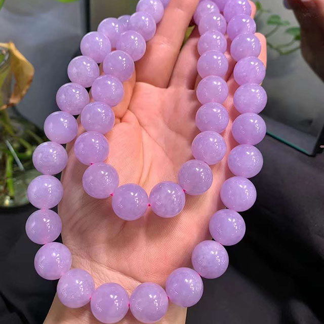 紫罗兰翡翠珠链